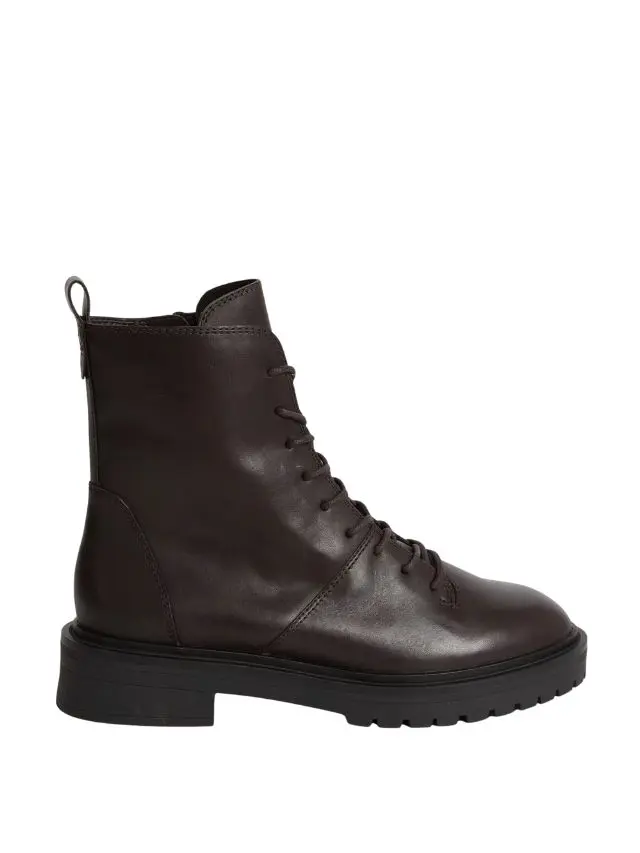 A brown chunky lace up boot by M&S