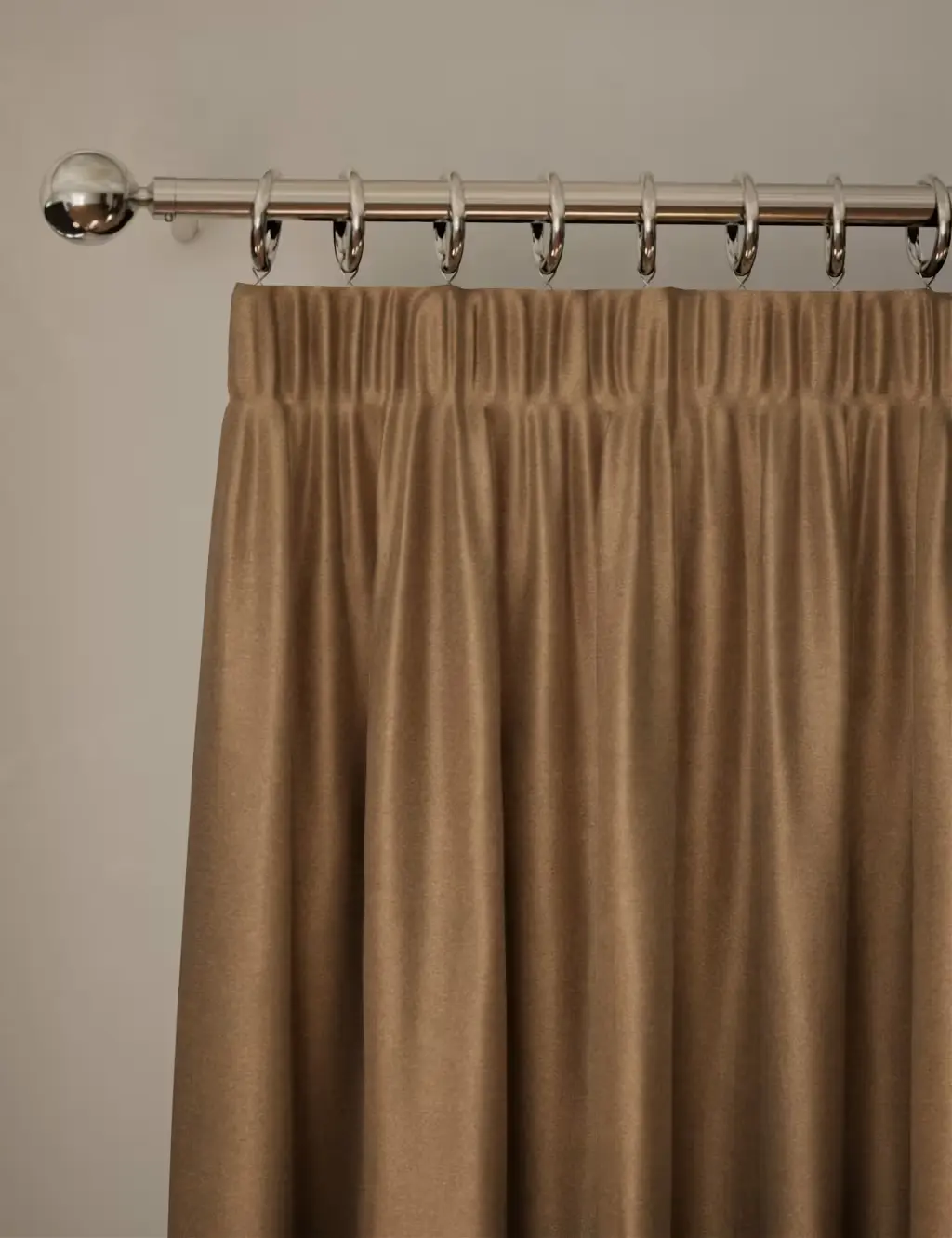 Velvet bronze curtains