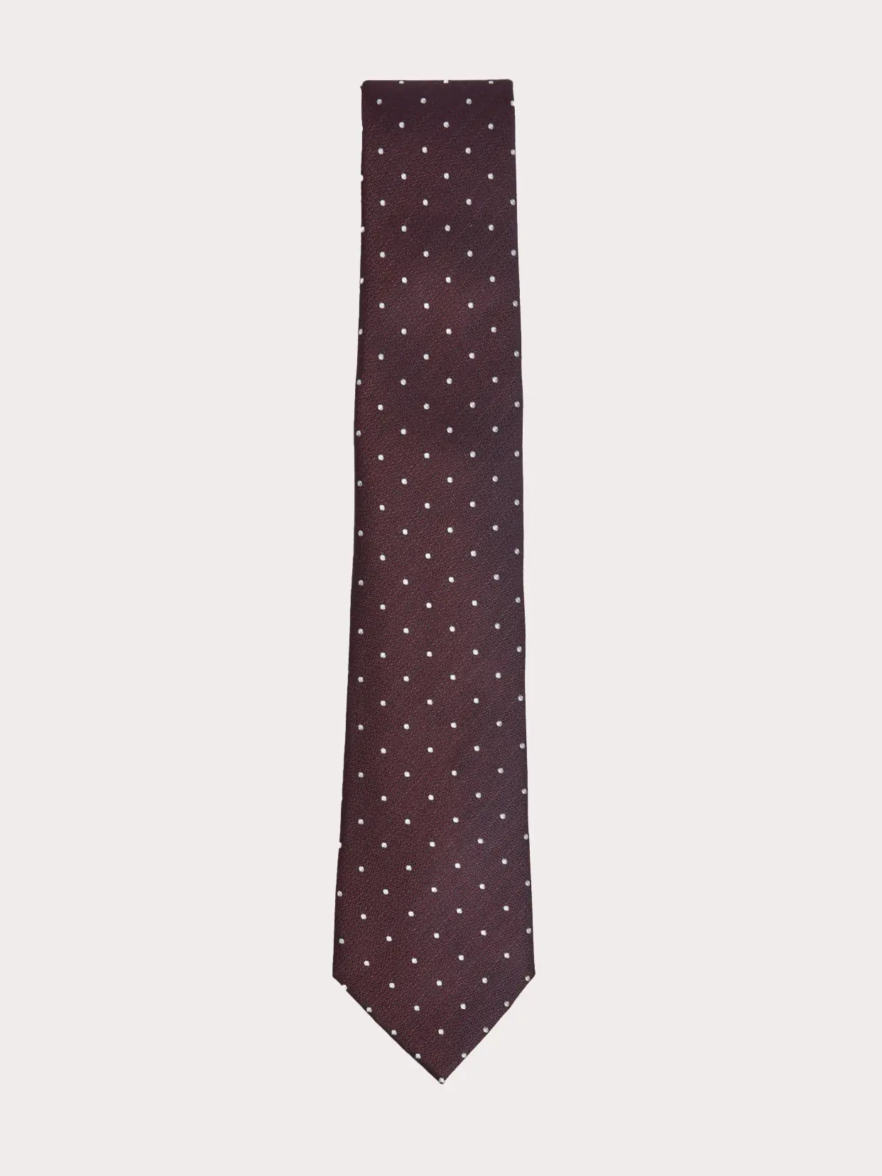 Polka-dot tie in burgundy 