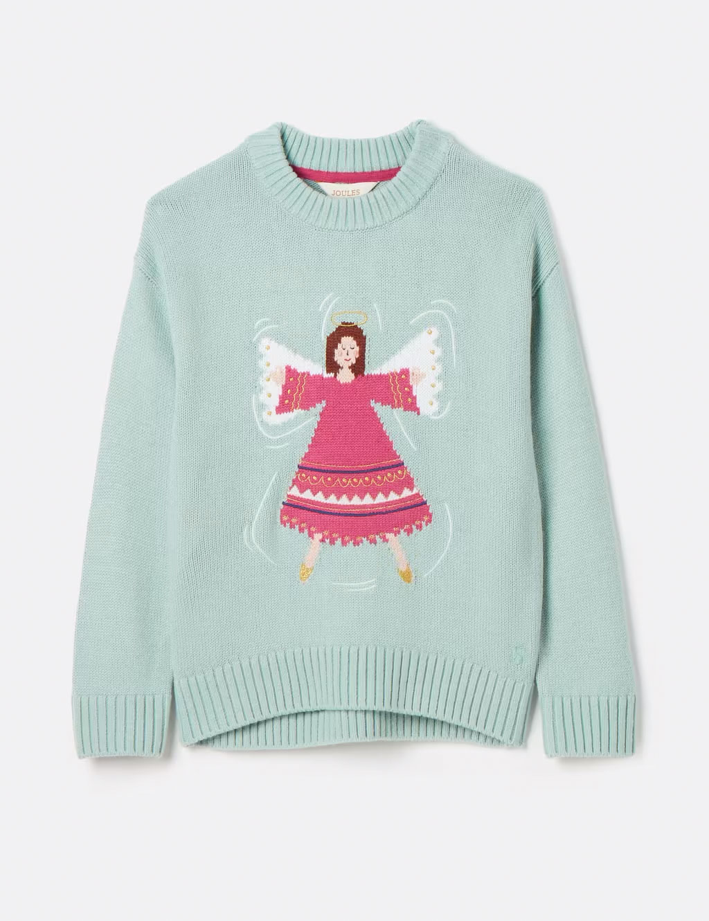 Joules light blue snow angel jumper for kids