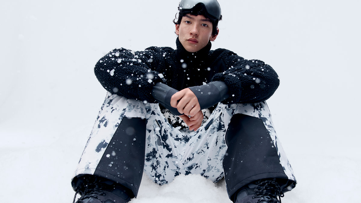 Man wearing Goodmove ski suit