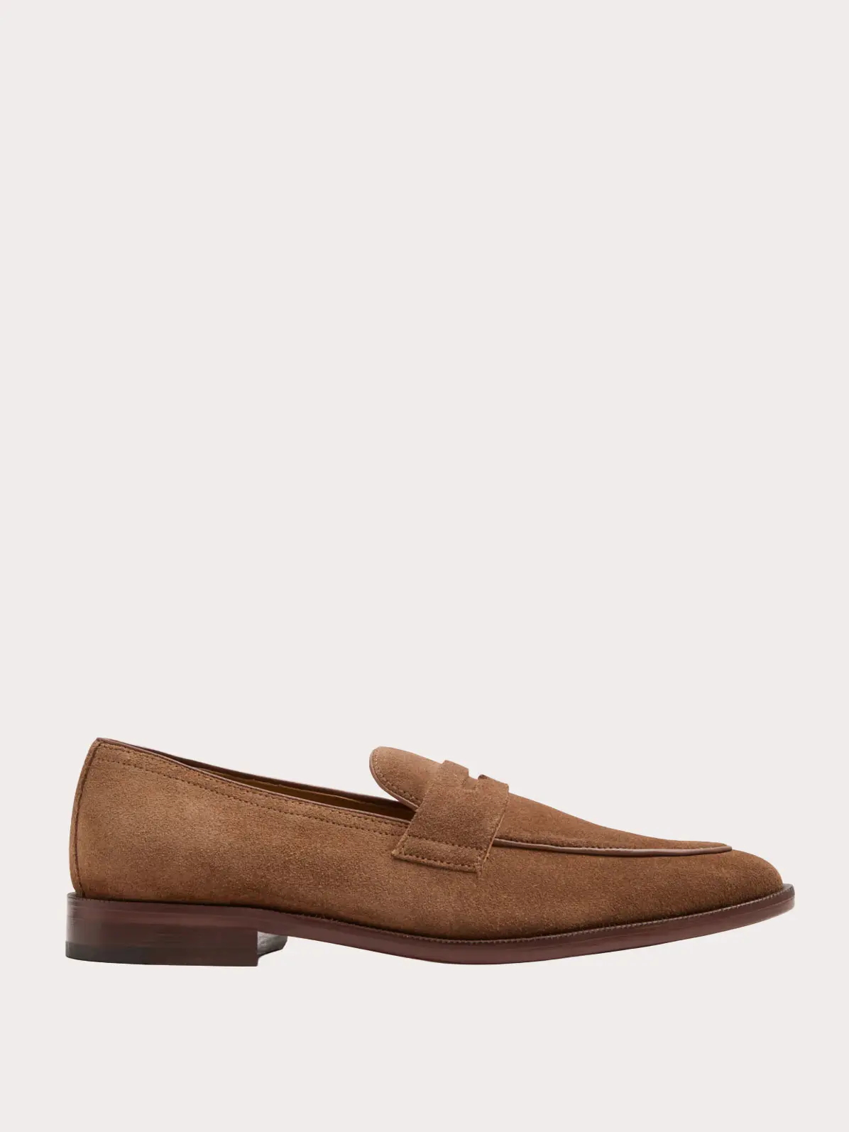 Brown suede loafer