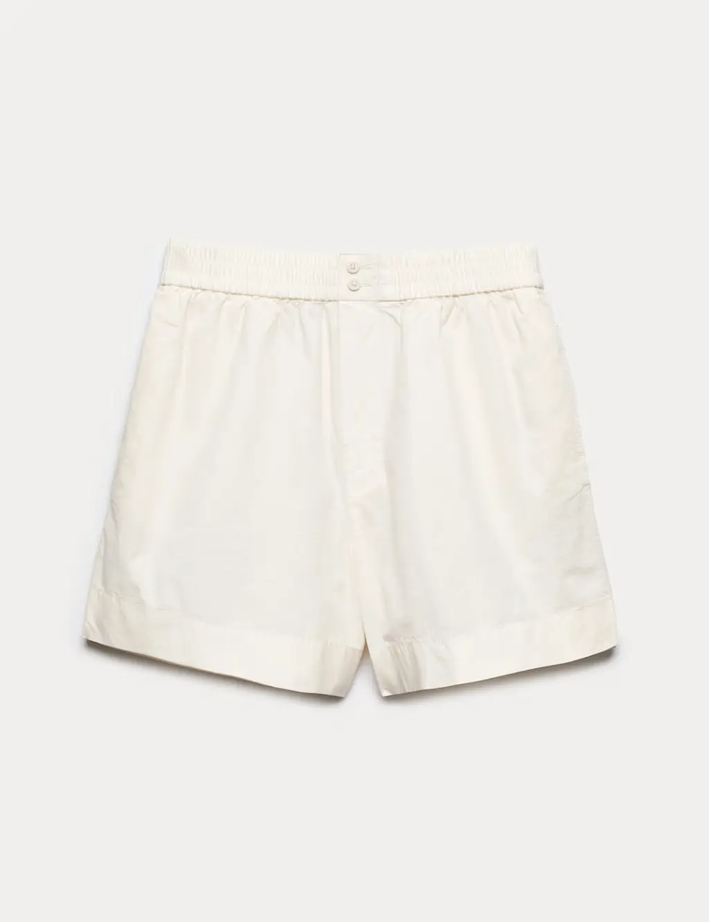 White cotton shorts