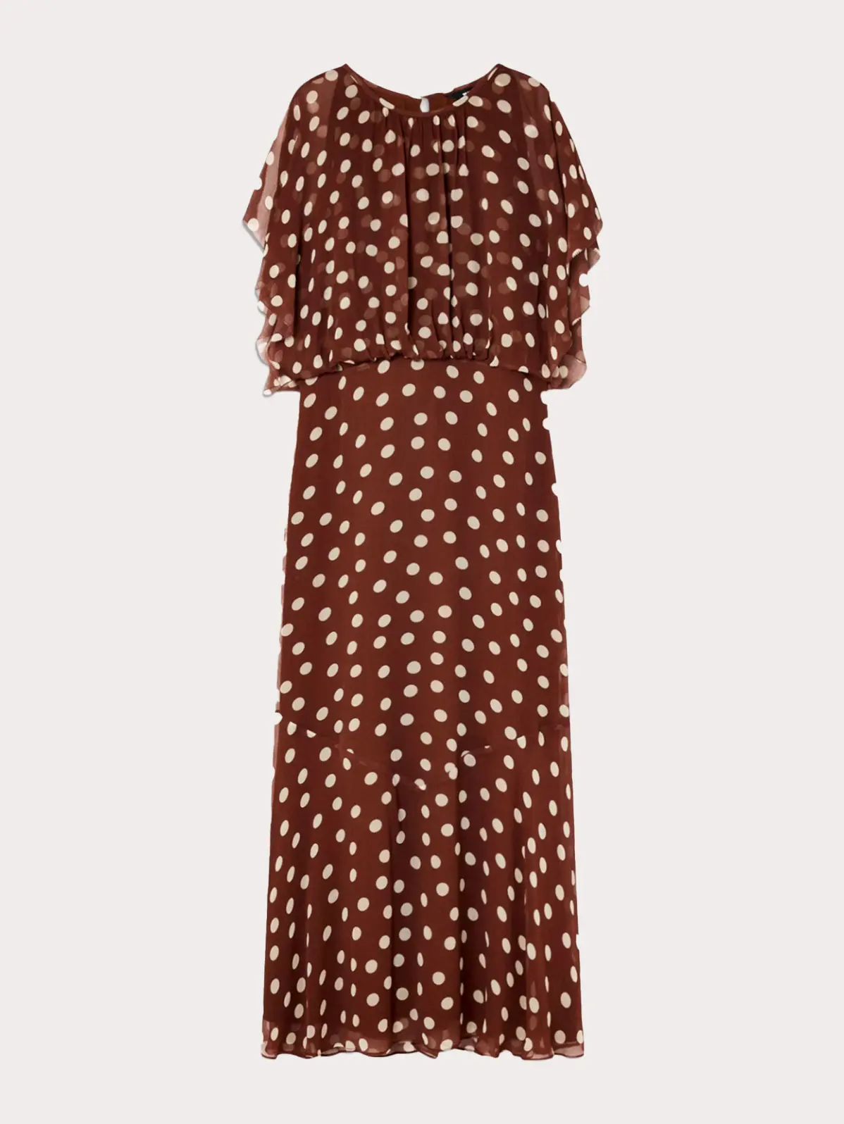 Brown polka-dot dress