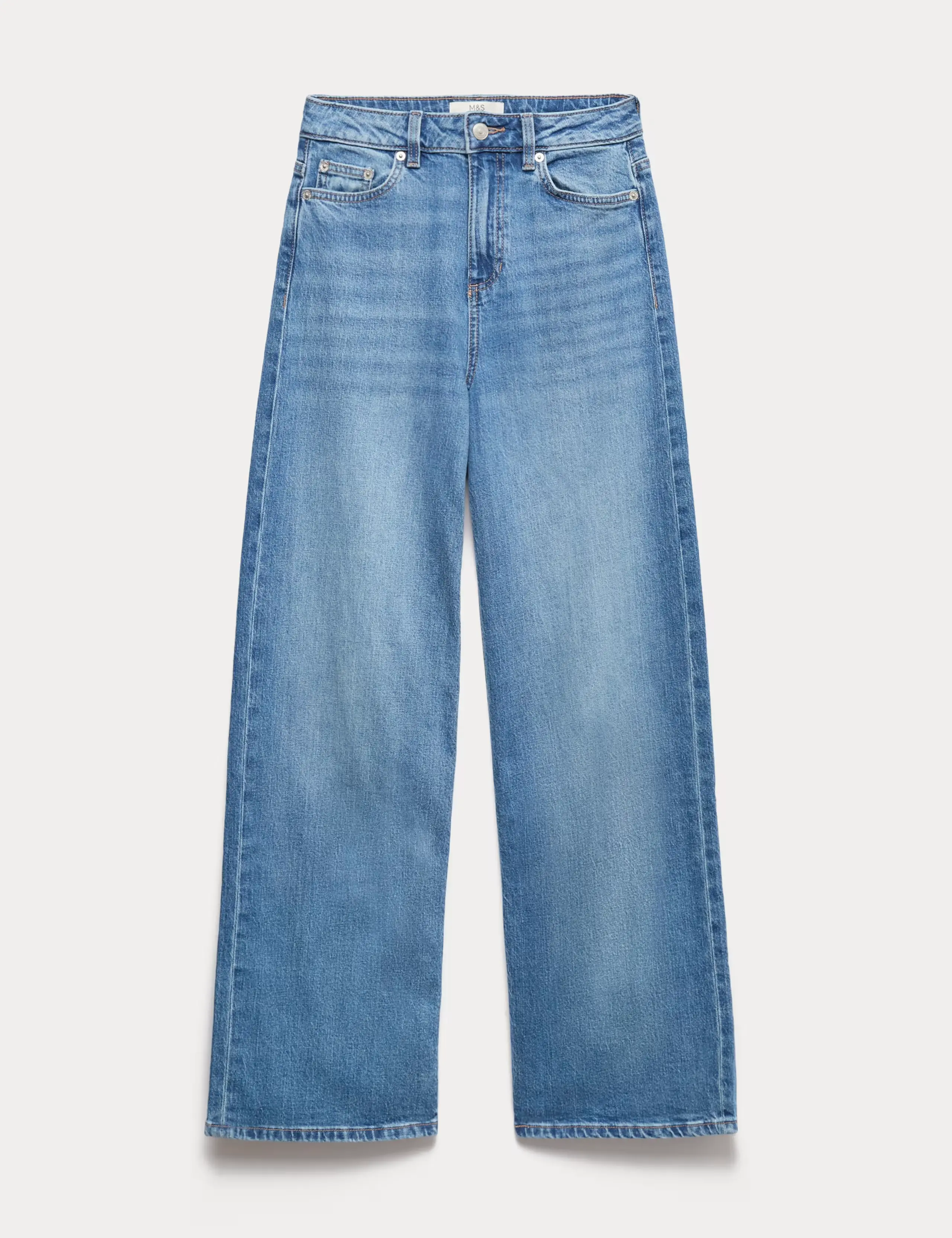 Blue Wide-Leg Jeans