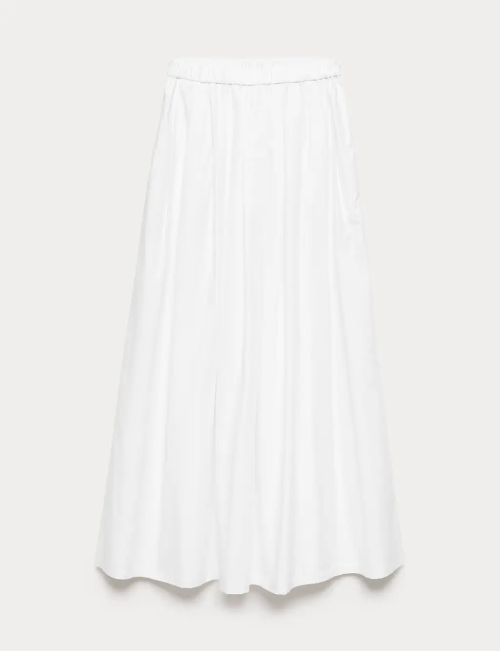 Pure Cotton Pleated Maxi Skirt