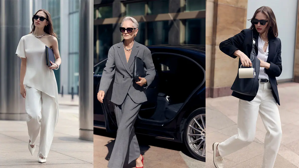 Collage of women in workwear