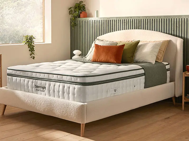 hypoallergenic pocket-spring mattress in a cream bed