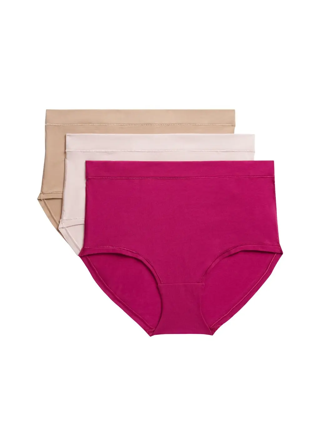 A pack of three cotton full Stoma briefs by M&S
