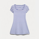 Pure Cotton Striped Dress