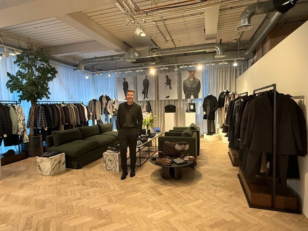 Mitch, M&S's menswear director in store
