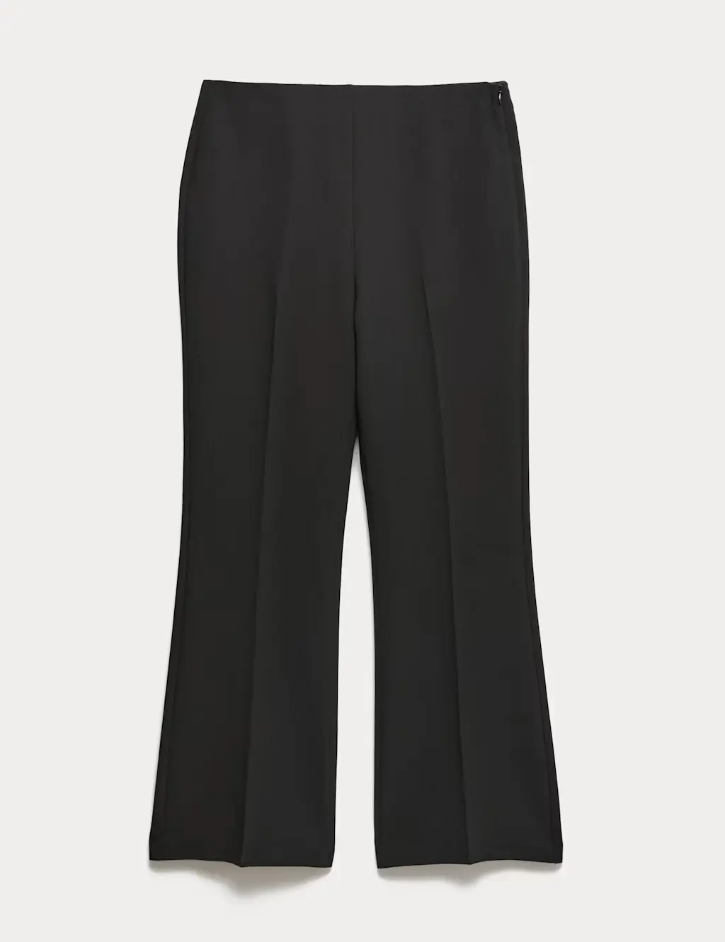 Black slim flared trousers