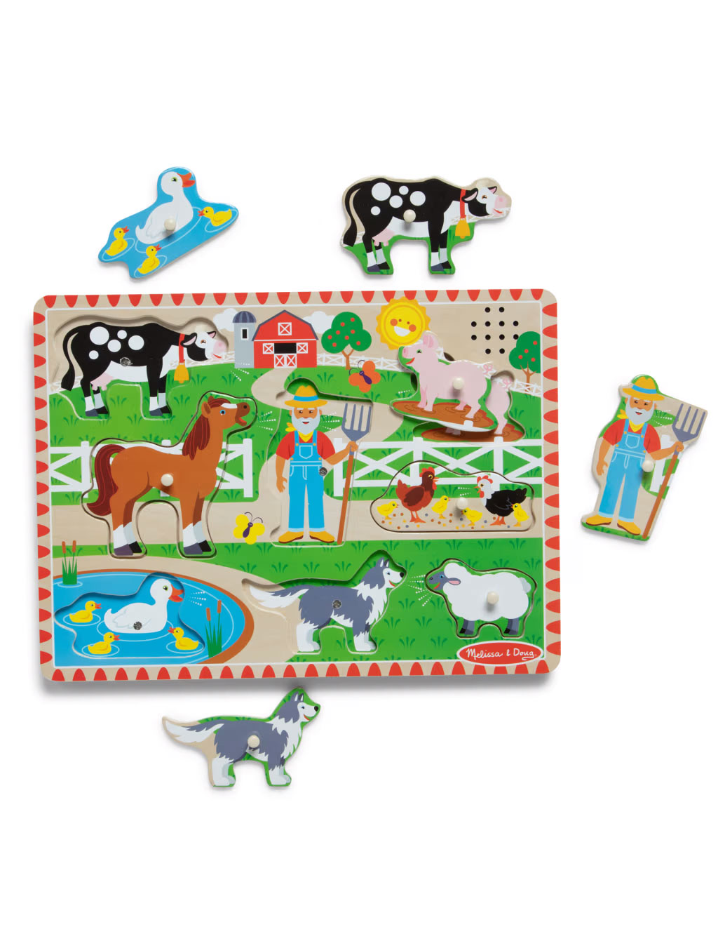 Old McDonald farm puzzle for kids