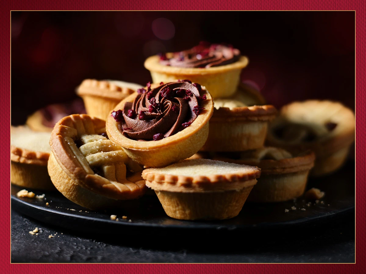 Mince pies stacked on top of each other