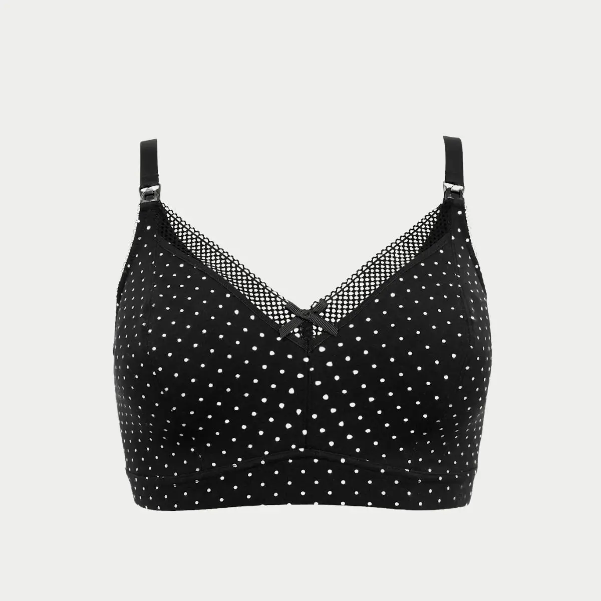 A cutout of a polka dot nursing bra by Pour Moi