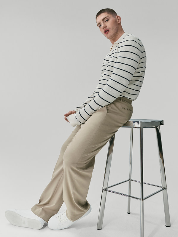 Man wearing Funnel Neck Bomber