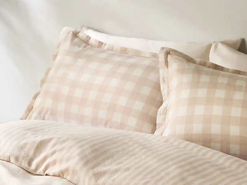 Gingham bedding
