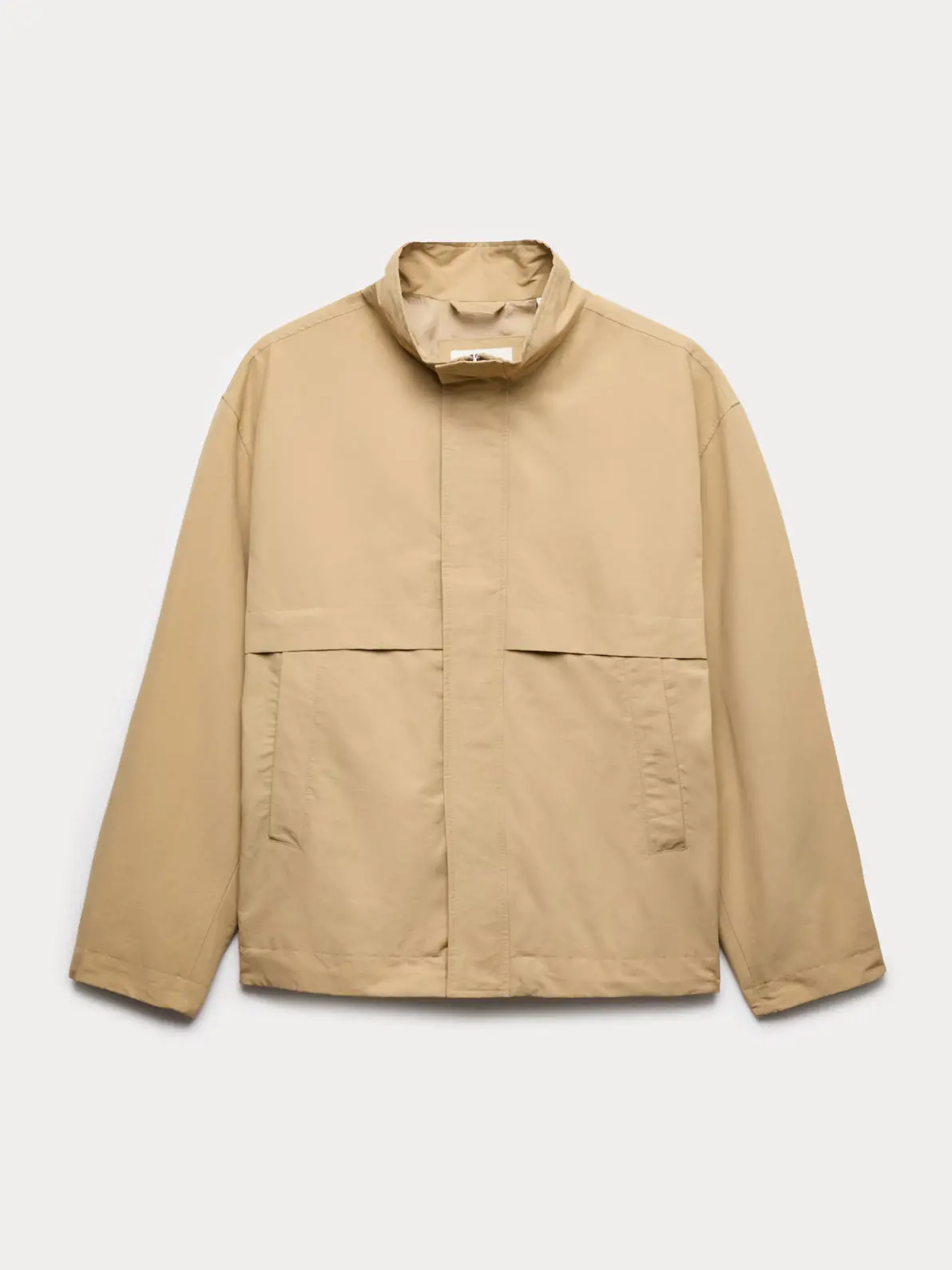 Sand-coloured windbreaker jacket