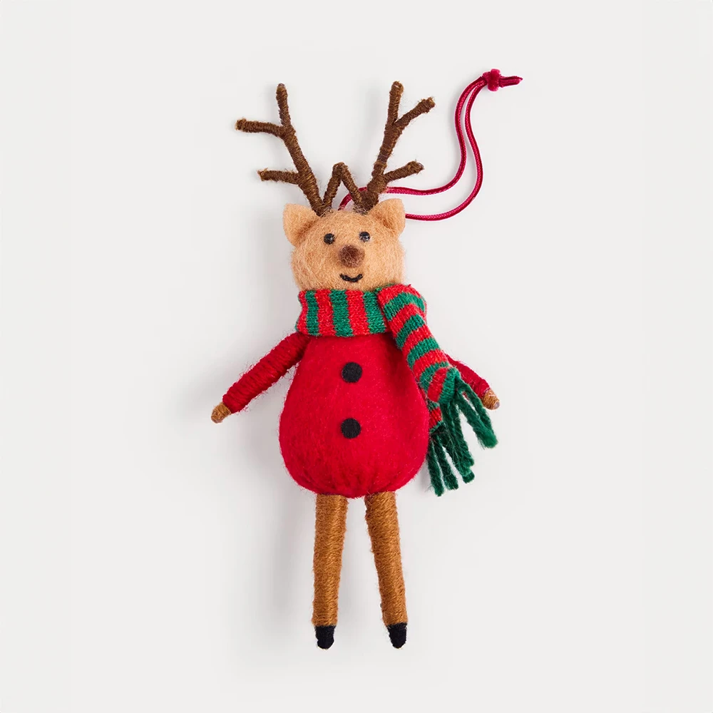 A reindeer Christmas tree decoration