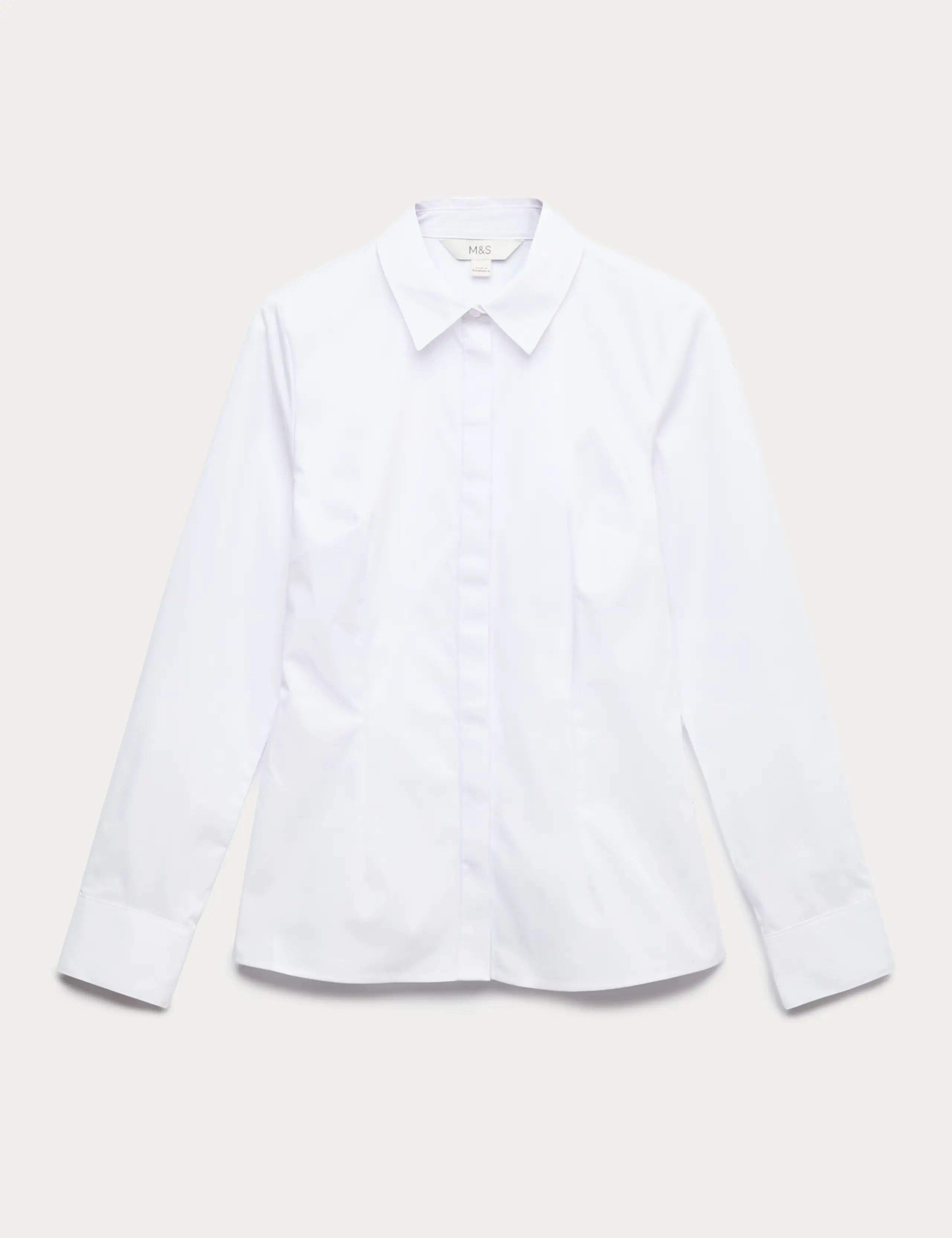 Cotton Rich Collared Fitted Shirt