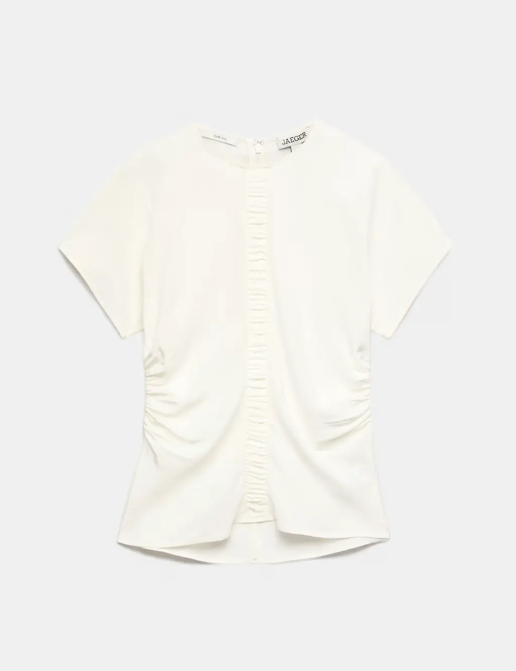 Pure Silk Ruched Shell Top