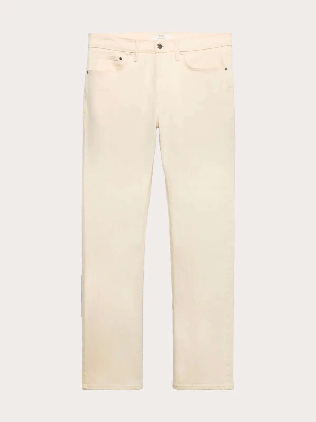 A pair of white jeans 