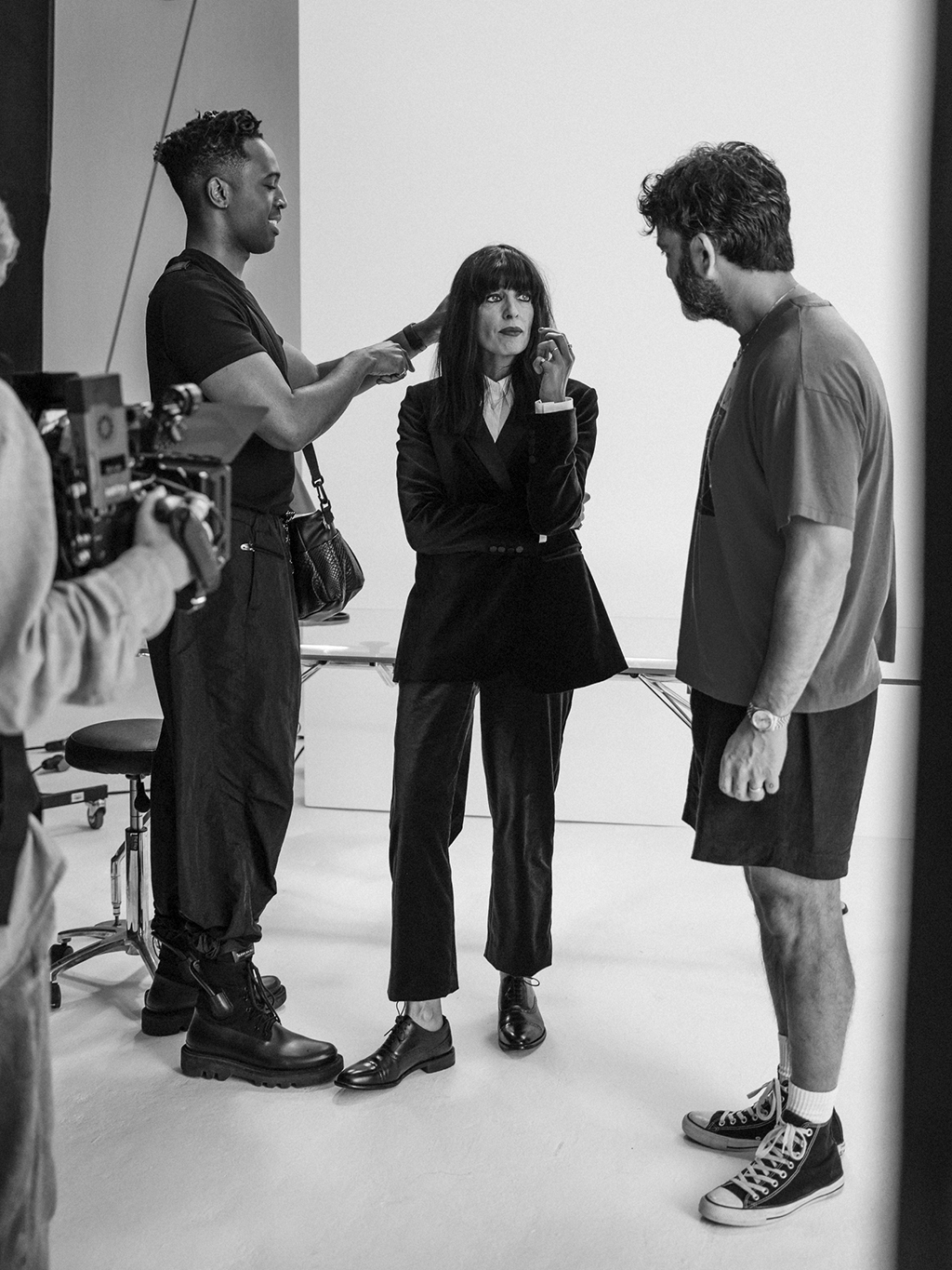 Claudia Winkleman wearing Jaeger outfit