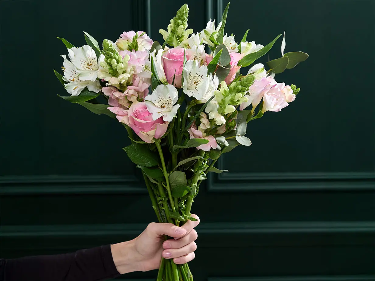 Rose and freesia bouquet