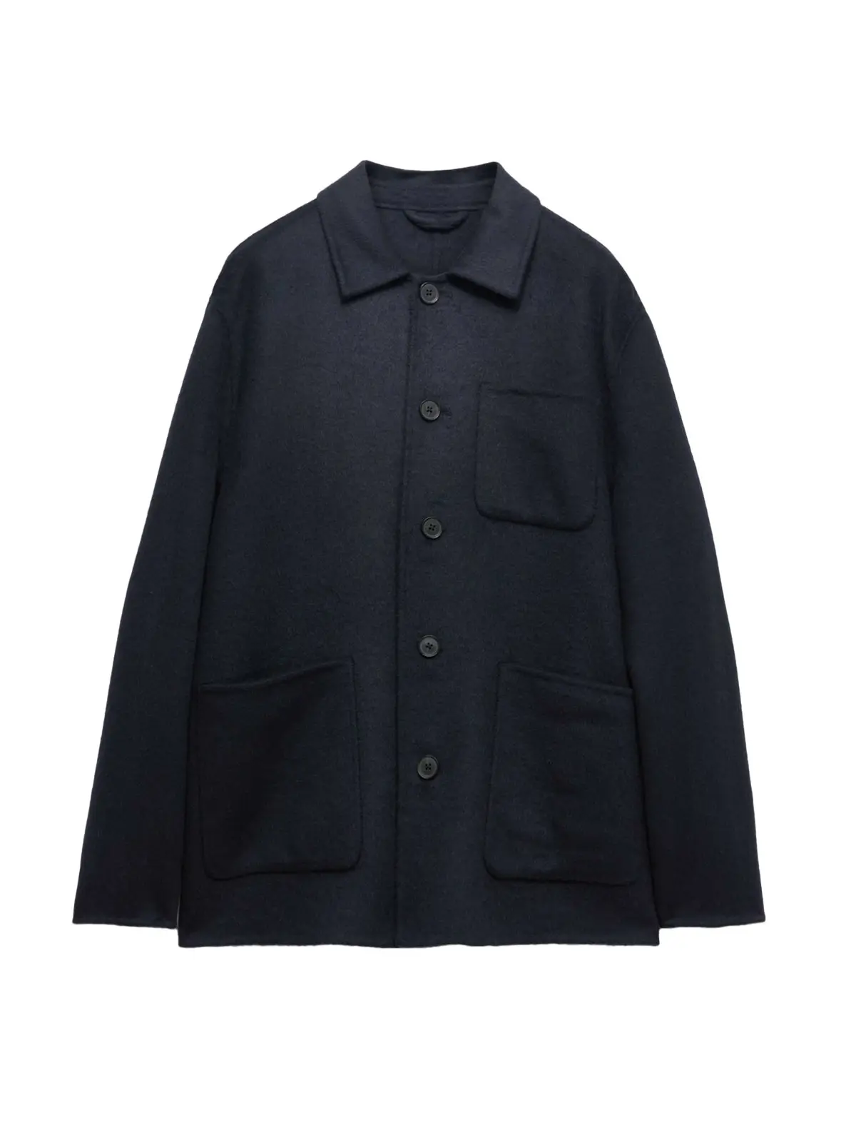 Men's navy coat with side pockets 