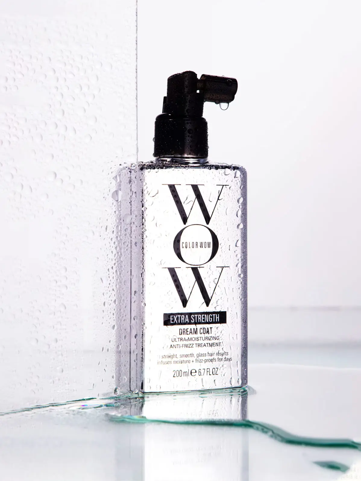 Haircare product in metallic bottle