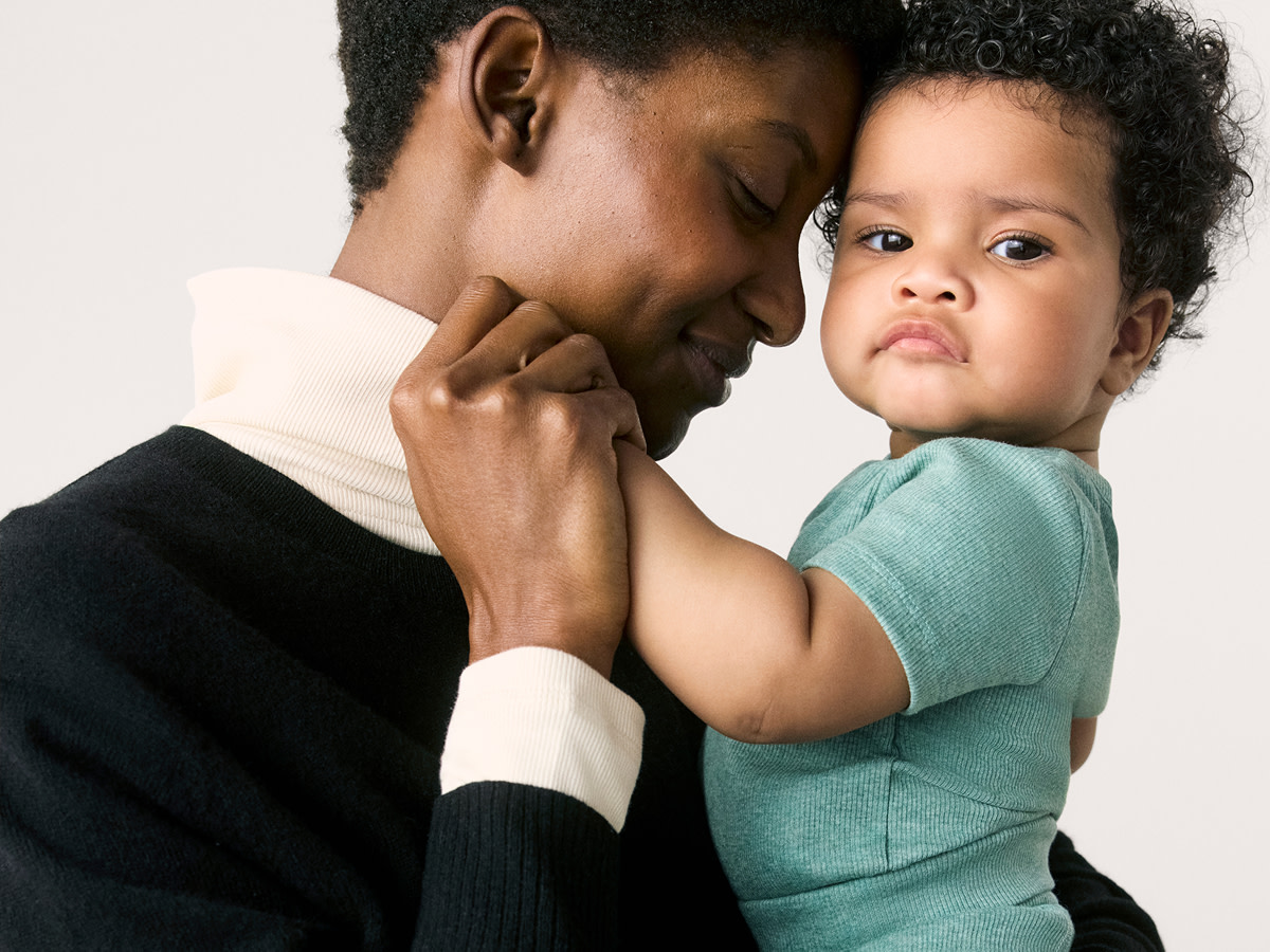 Woman holding a baby