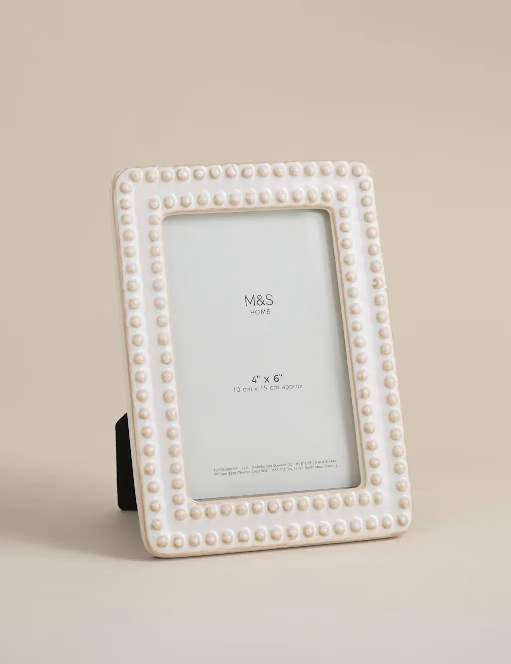 White ceramic photo frame