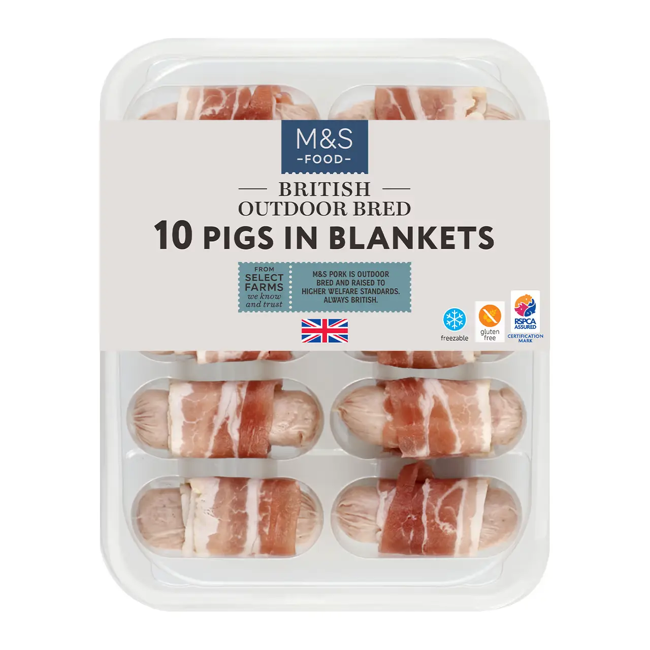 British Outdoor Bred Pigs in Blankets