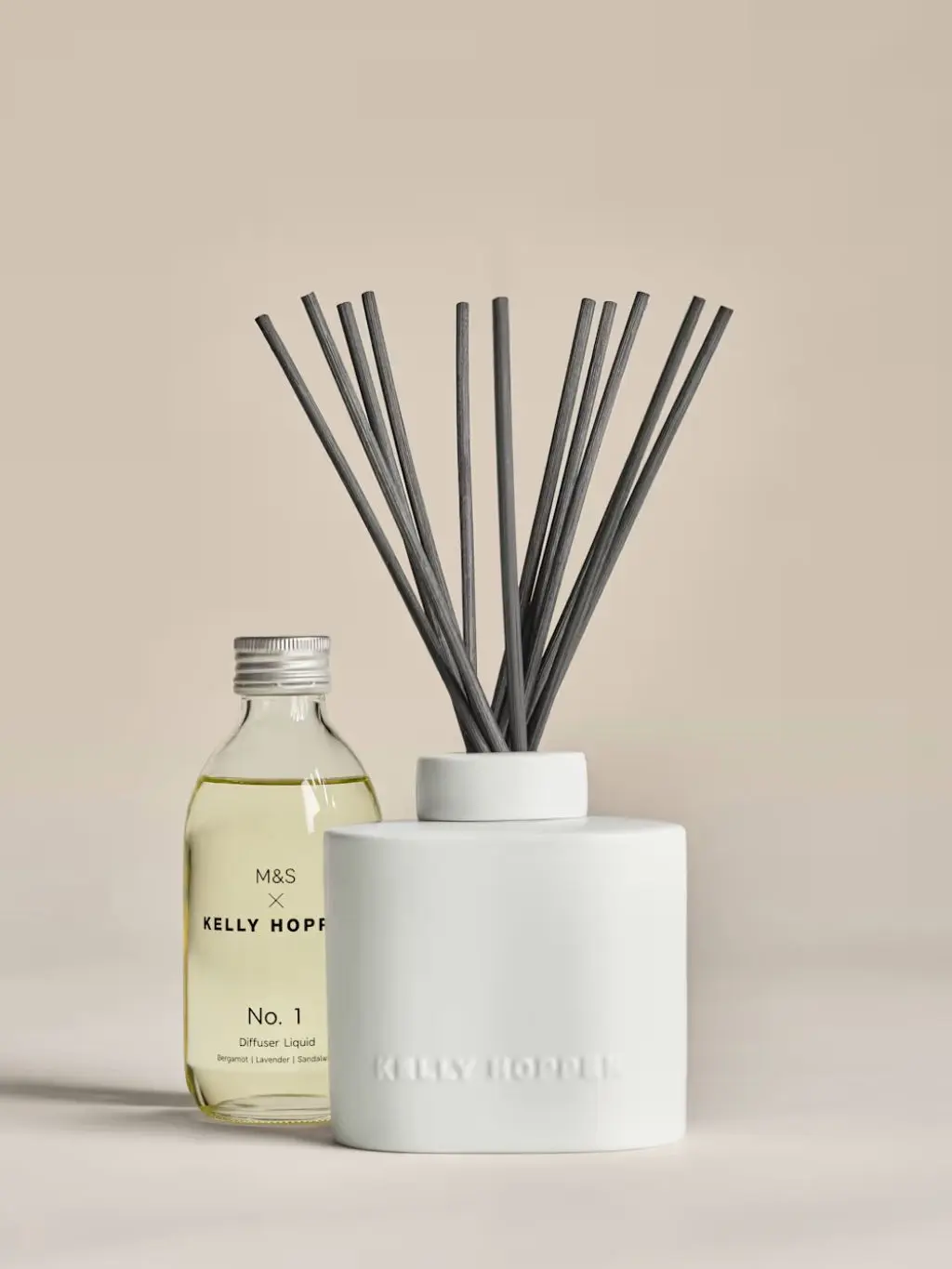 A white ceramic diffuser by Kelly Hoppen x M&S