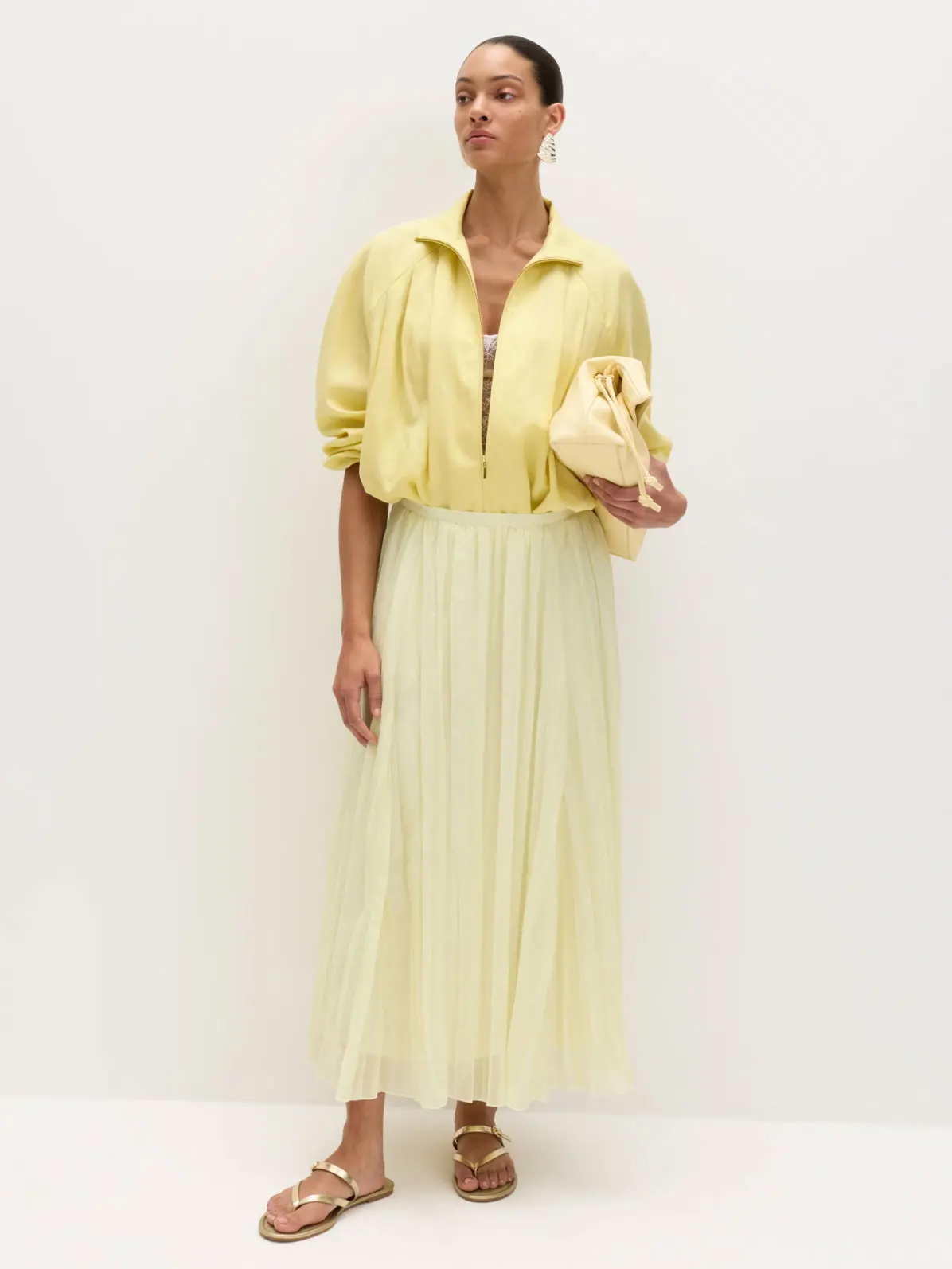 Woman wearing yellow outfit 