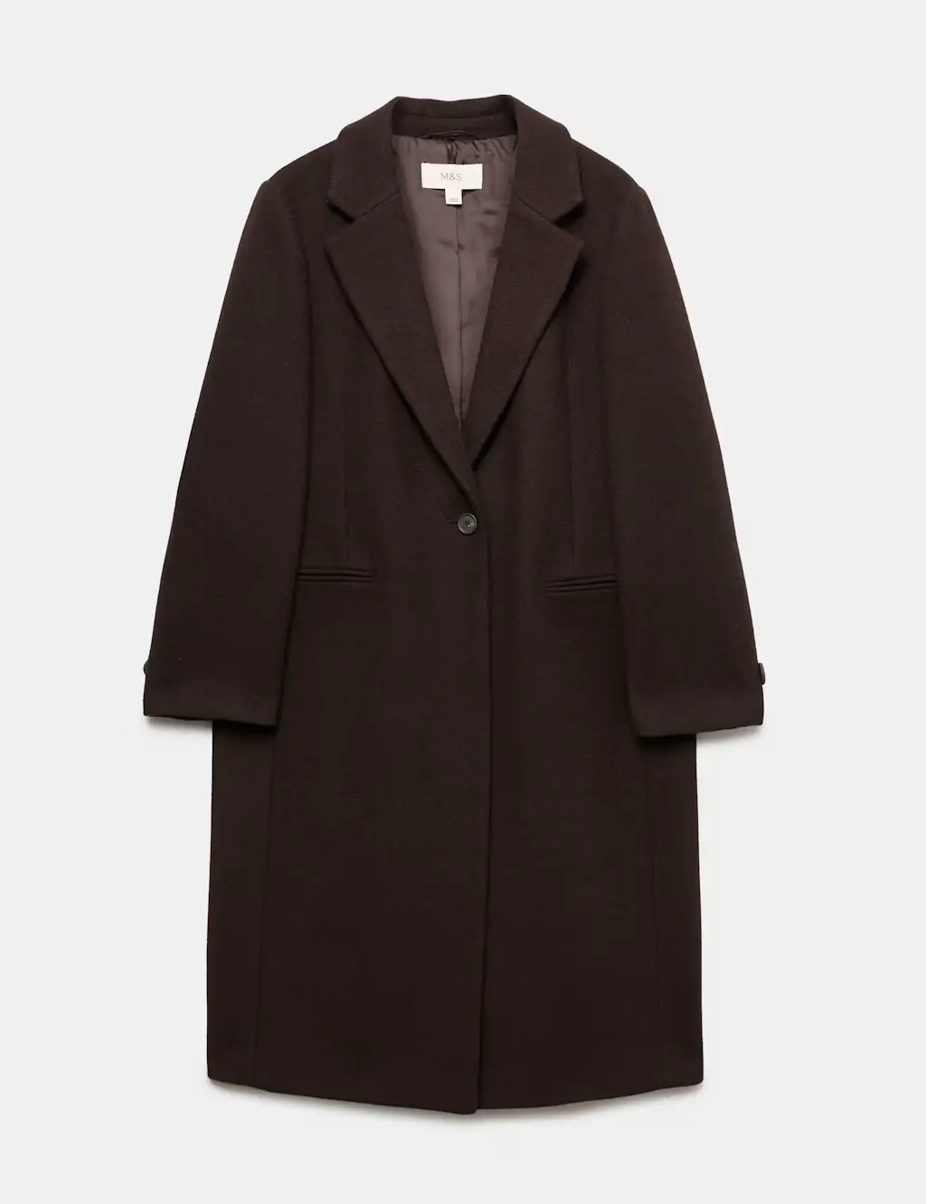 Longline Tailored Coat with Wool