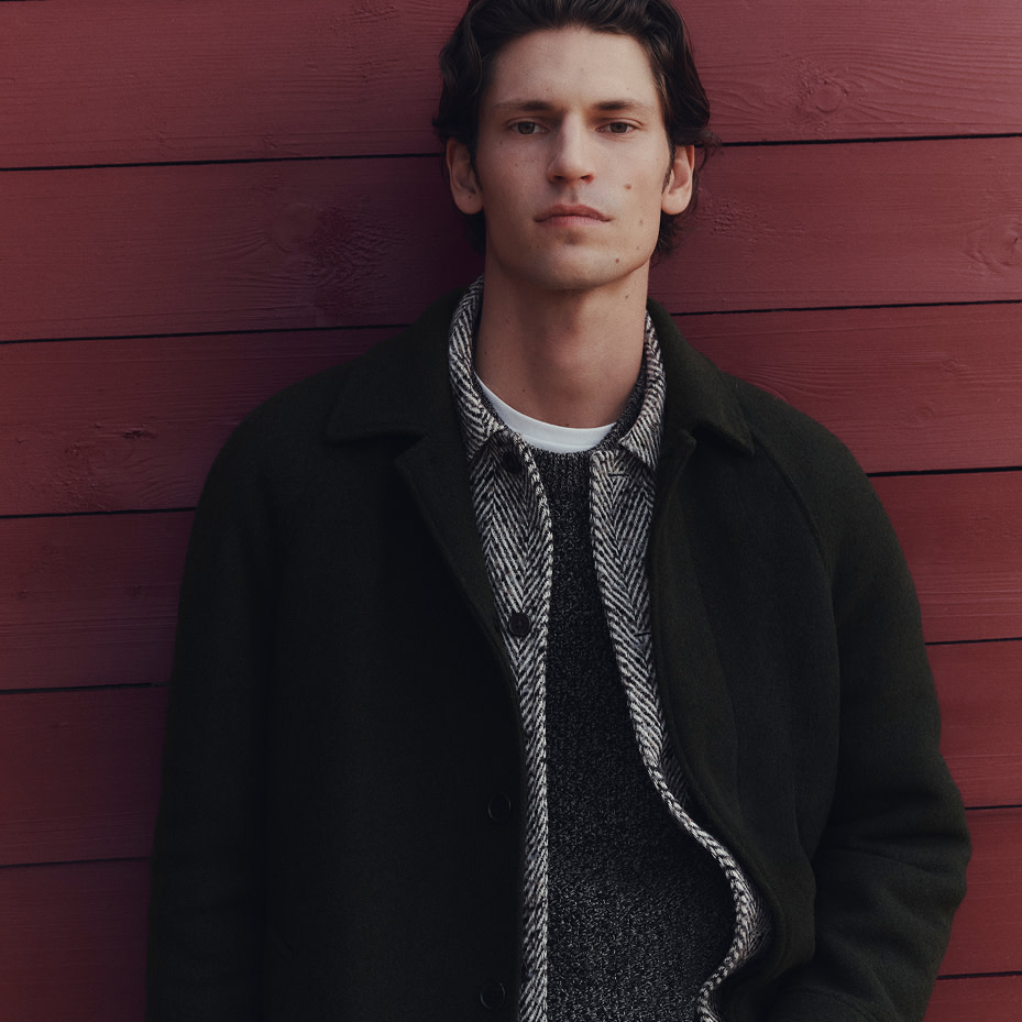 Man wearing knitwear