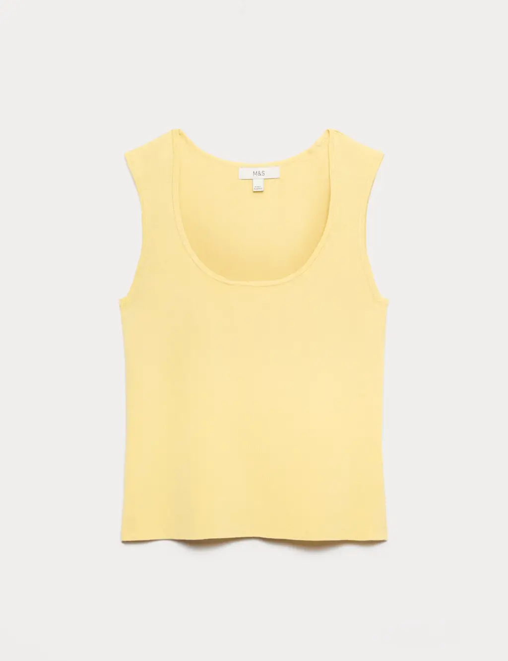 Square Neck Slim Fit Knitted Vest