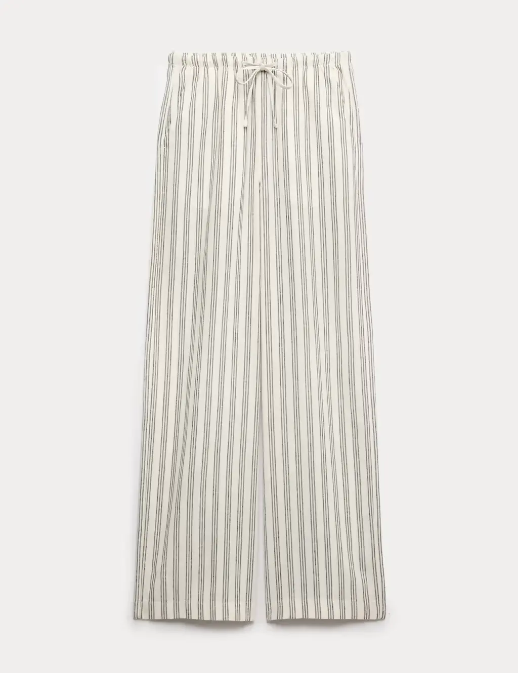 Linen striped trousers
