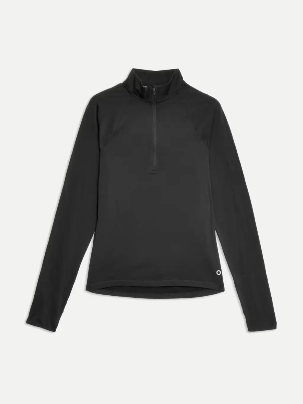 A long-sleeve zip up running top