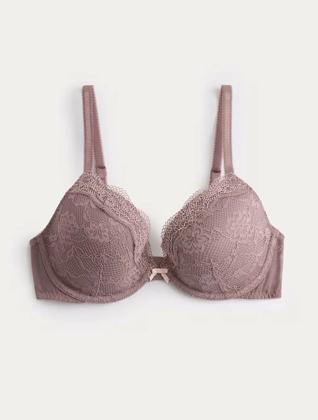 Pale pink plunge bra