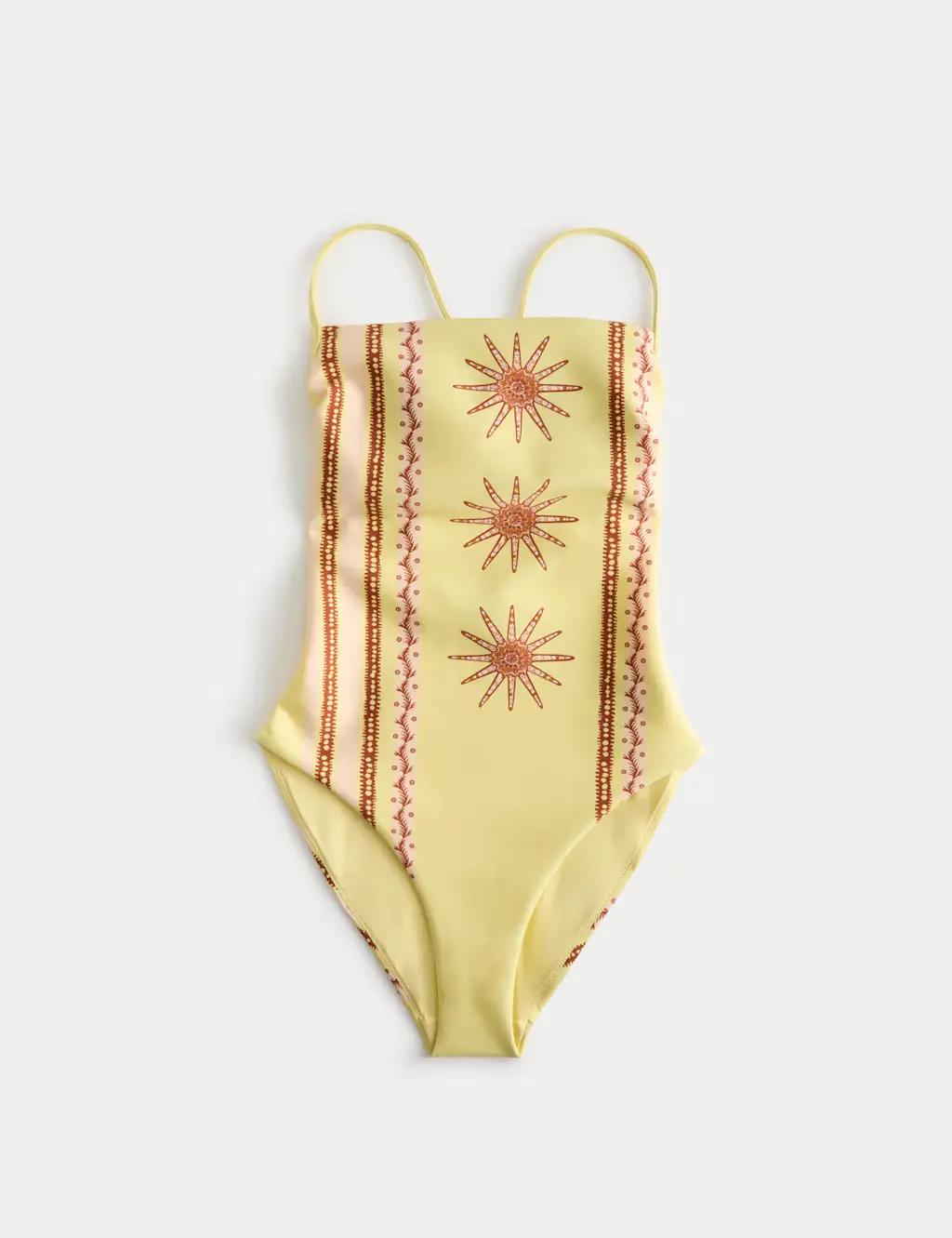 Printed yellow swimsuit