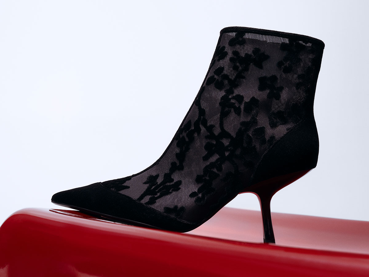 women's christmas dress shoes Women's Snow Ankle Boots Christmas Tree Embroidery Top Mid Chunky Heel Shoes