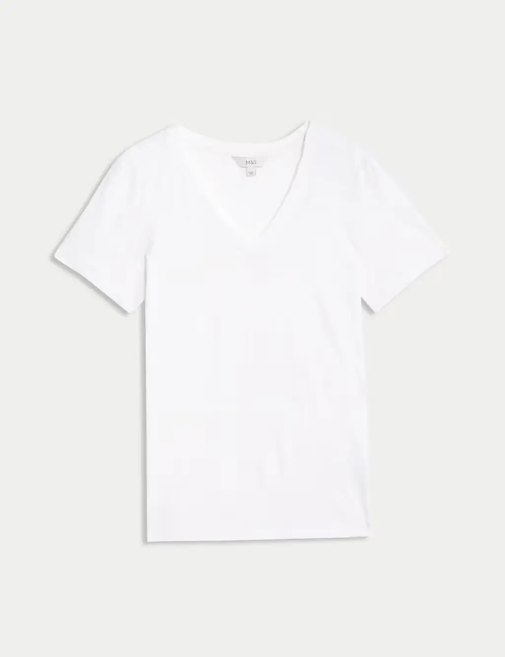 Women's V-neck white T-shirt