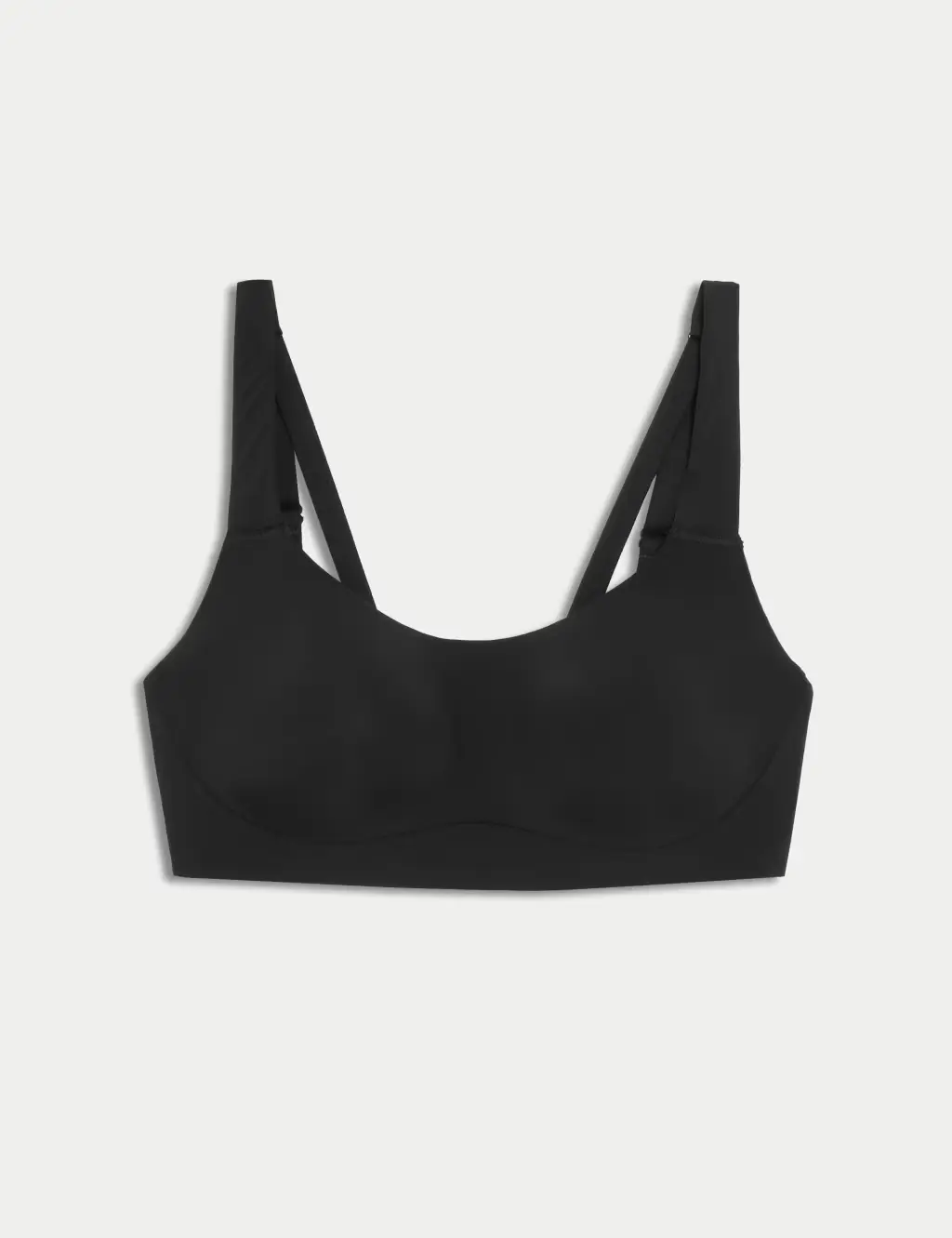 Black medium support sports bra