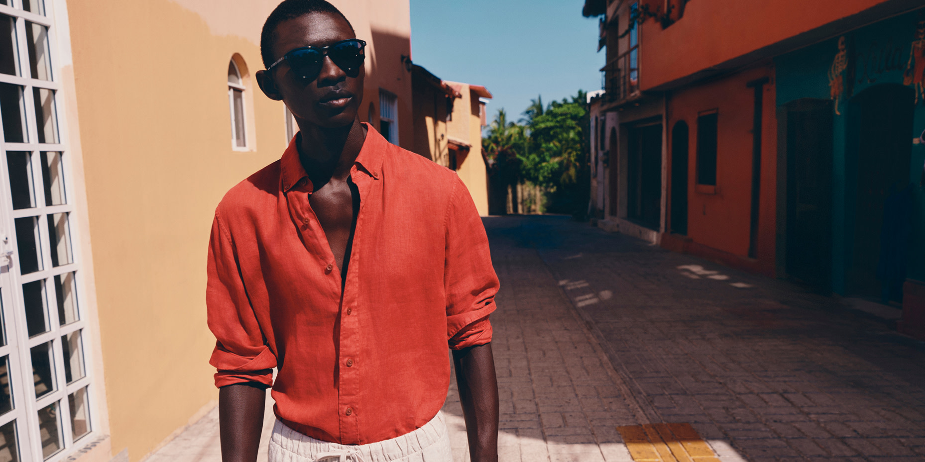 Man wearing casual shirts