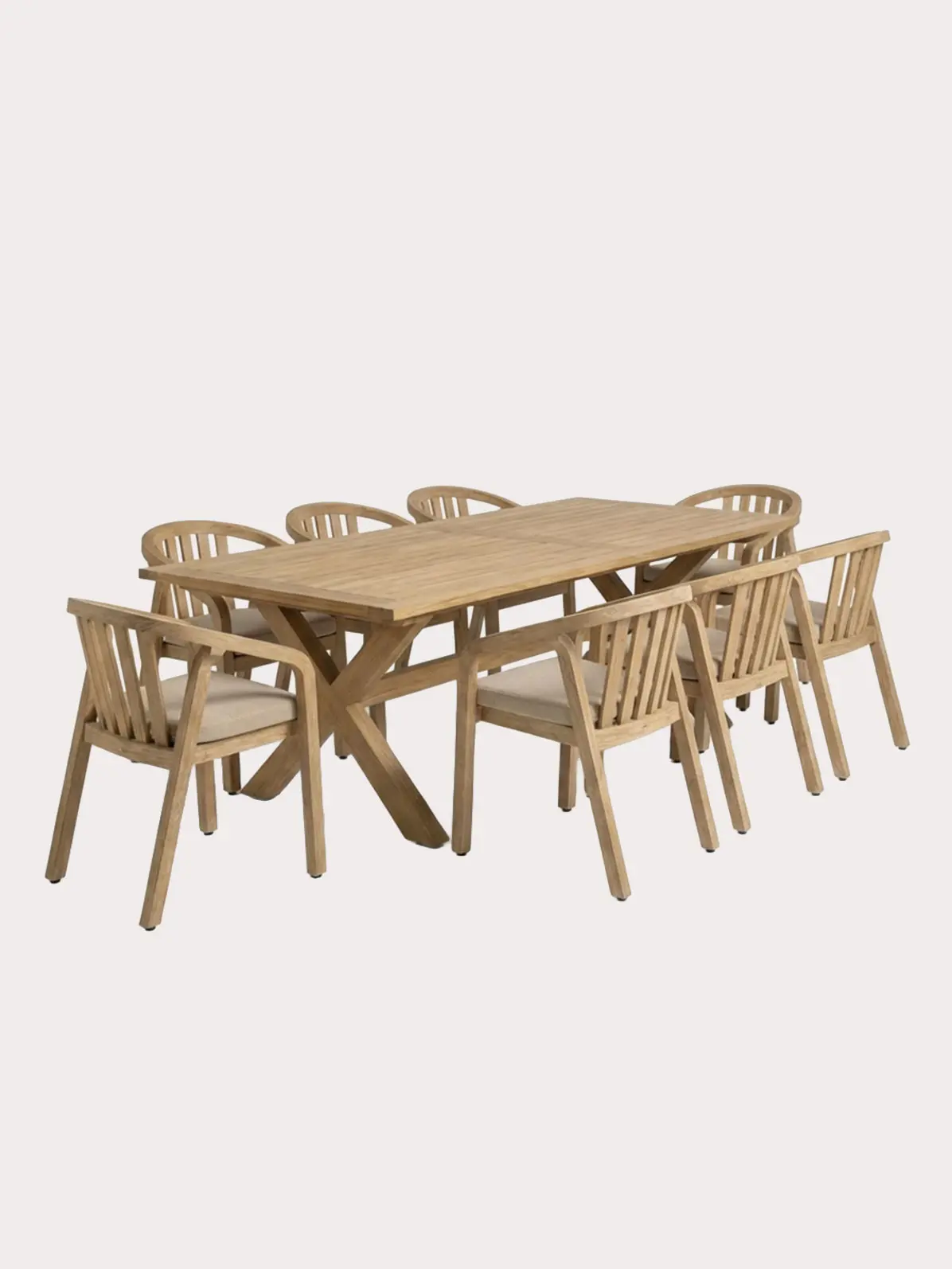 Wooden garden dining set