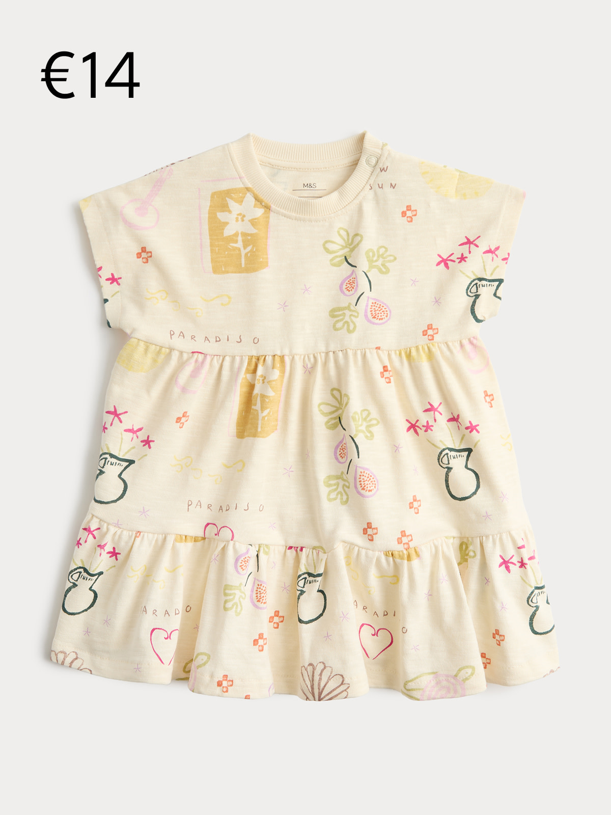 Pure Cotton Jersey Paradiso Print Dress