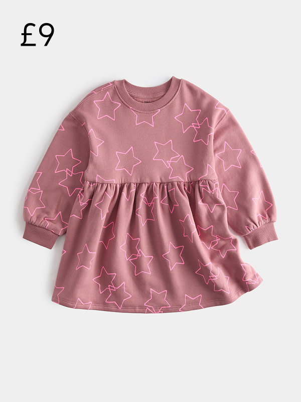 Pink dress with stars