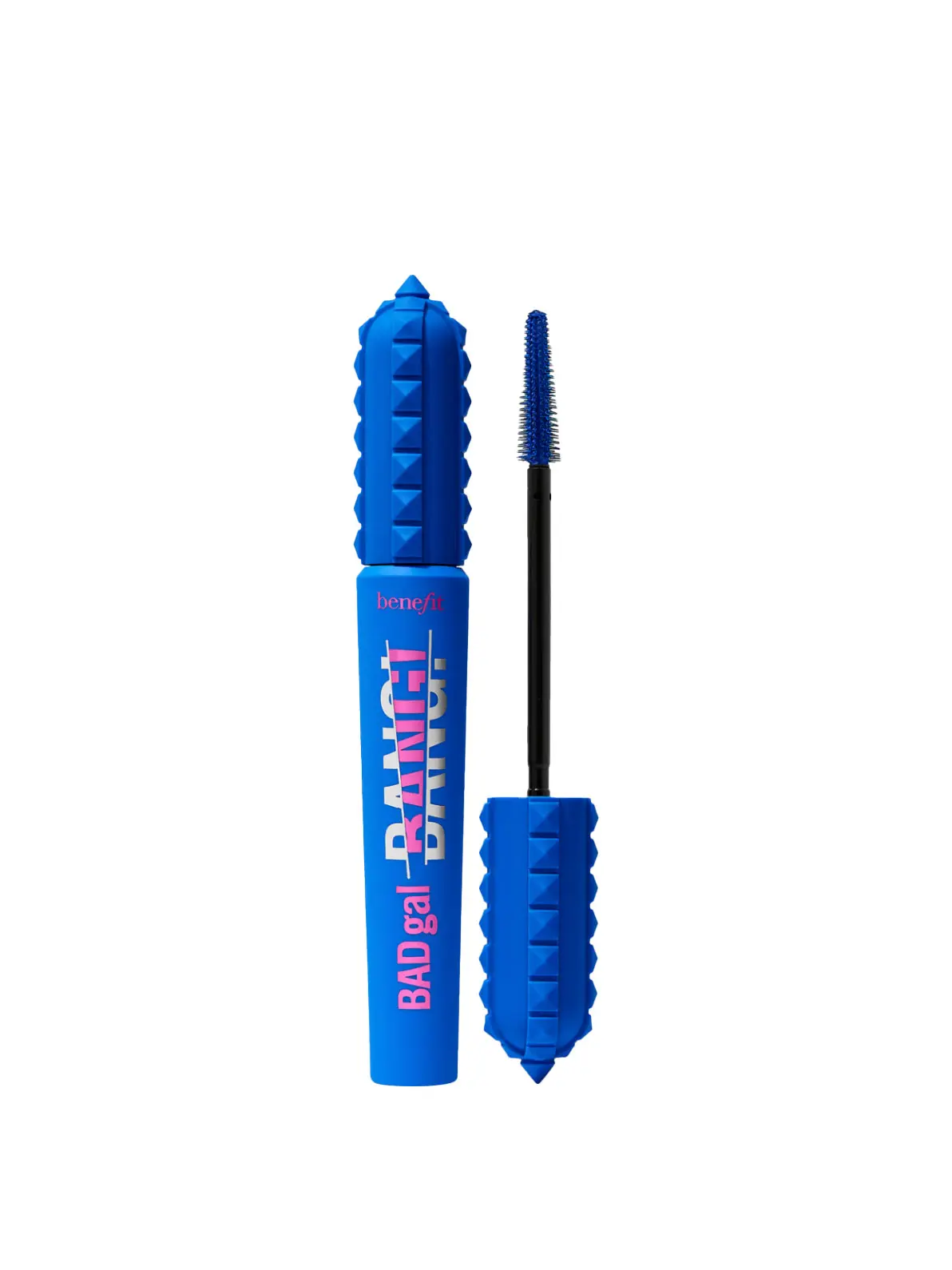 Blue mascara with textured lid
